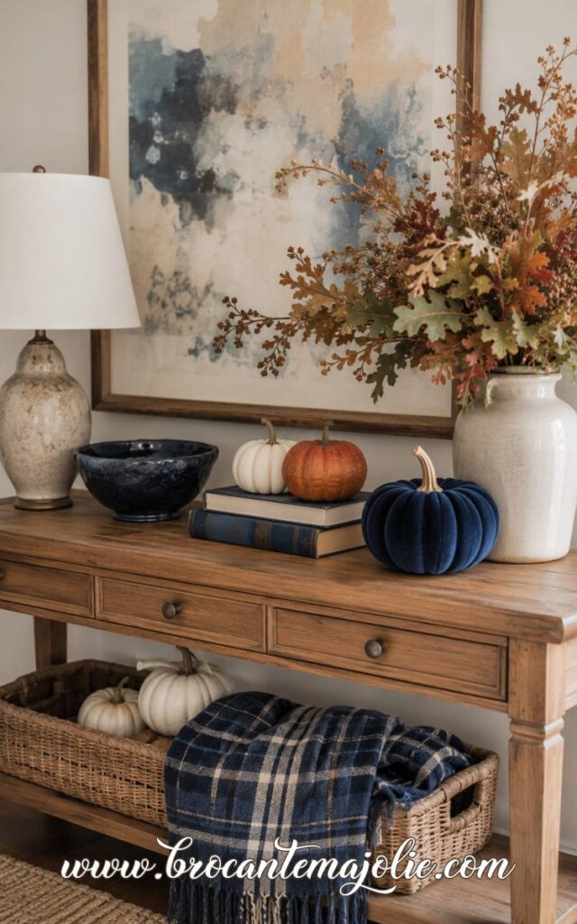 navy blue fall console