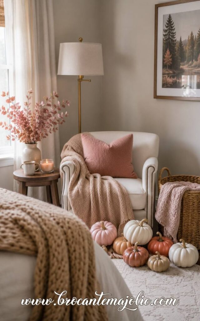pink fall decor