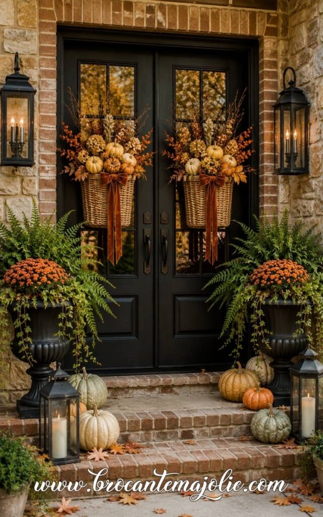fall front door planter ideas