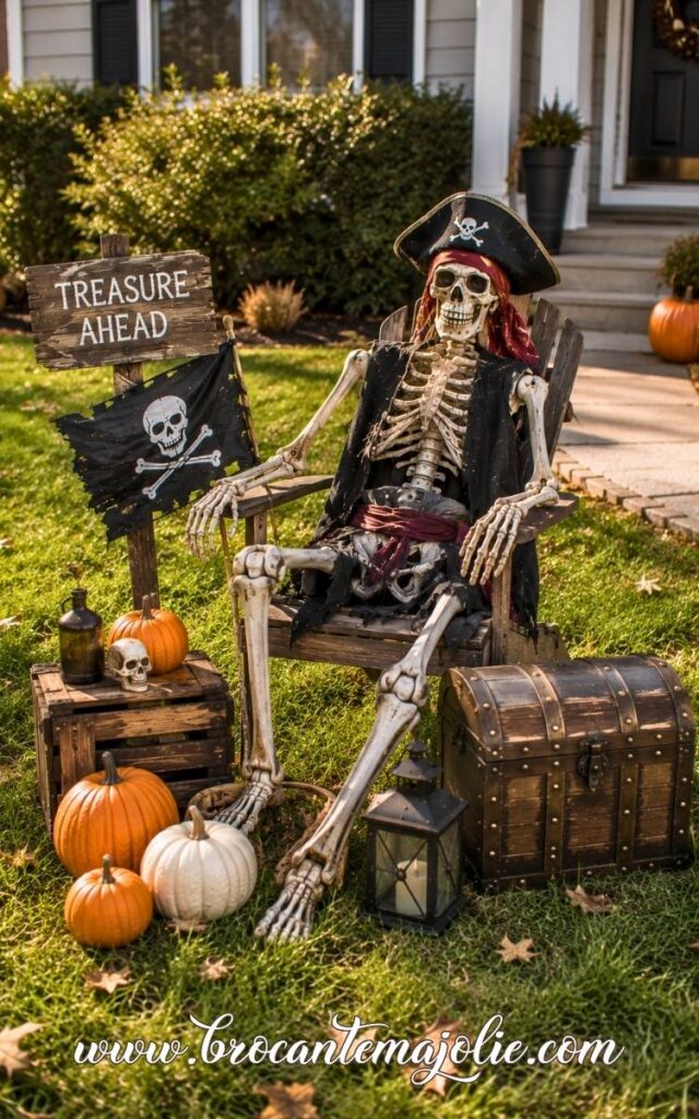 halloween yard pirate treasure