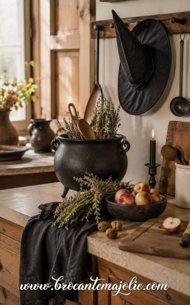 Witch Halloween decor kitchen