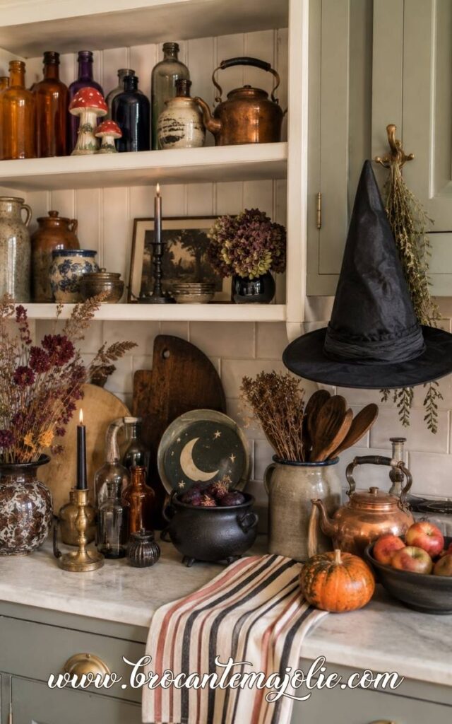 witch halloween decor kitchen