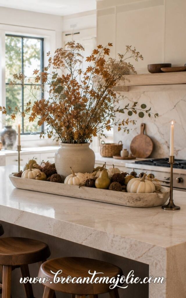 modern fall decor kitchen island