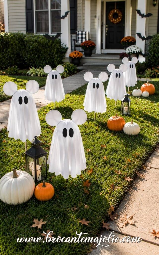 halloween yard disney mickey ghosts