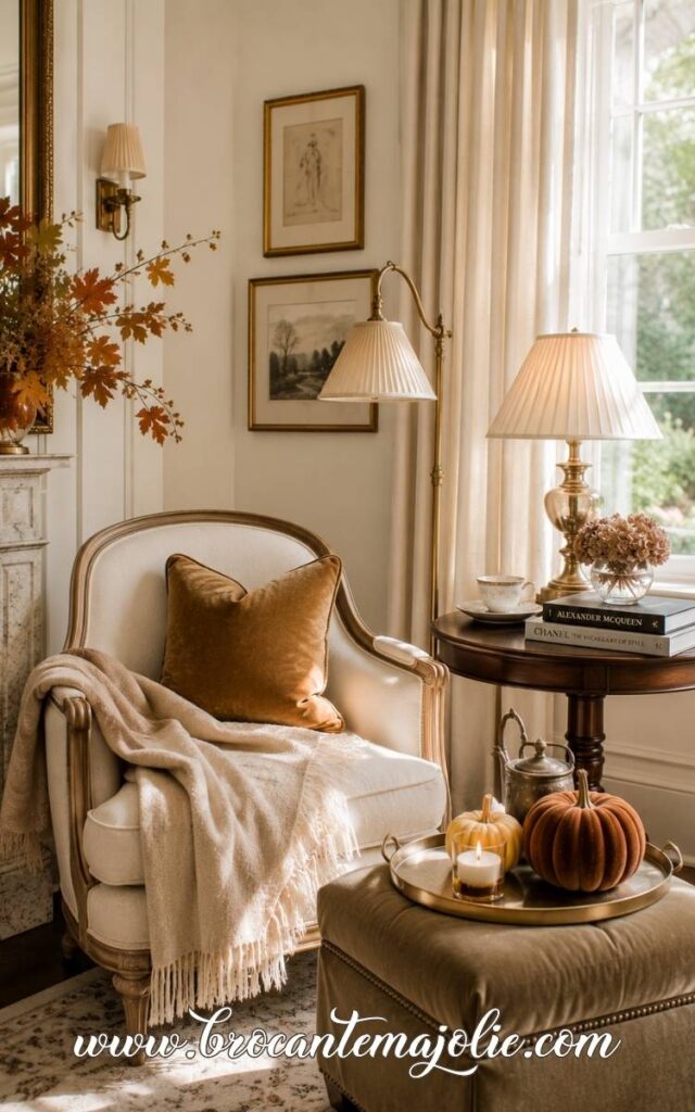 classy fall decor living room