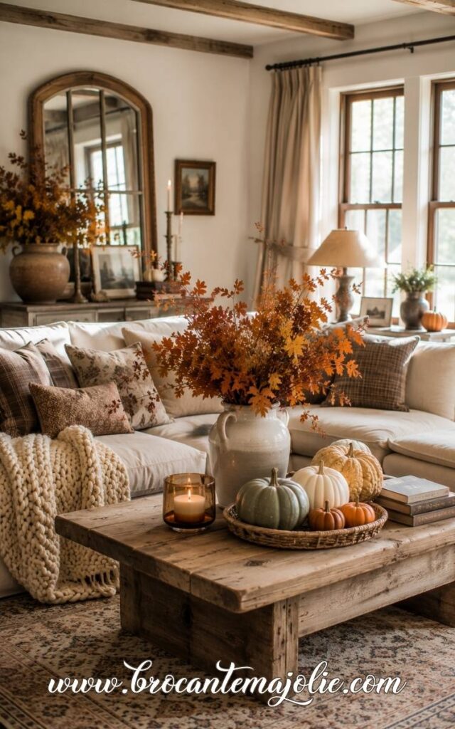 rustic fall decor living room