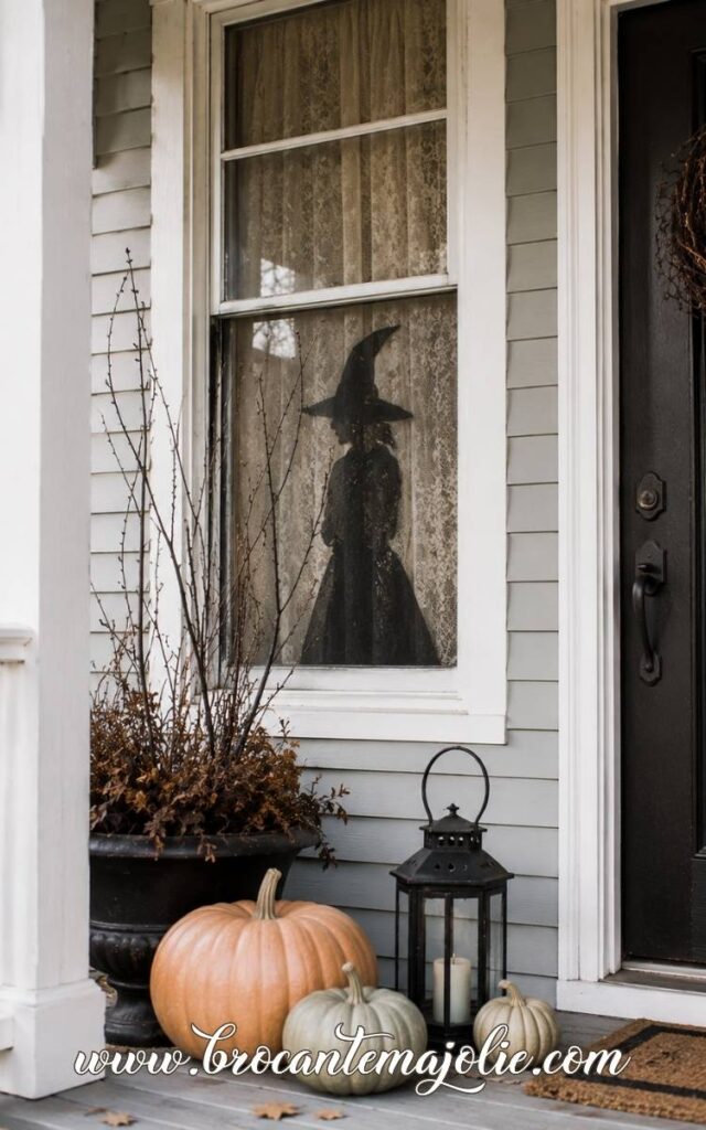 witch halloween front porch