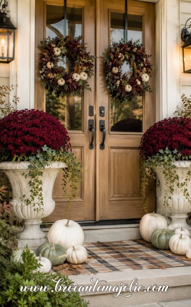 fall outdoor planter front porch
