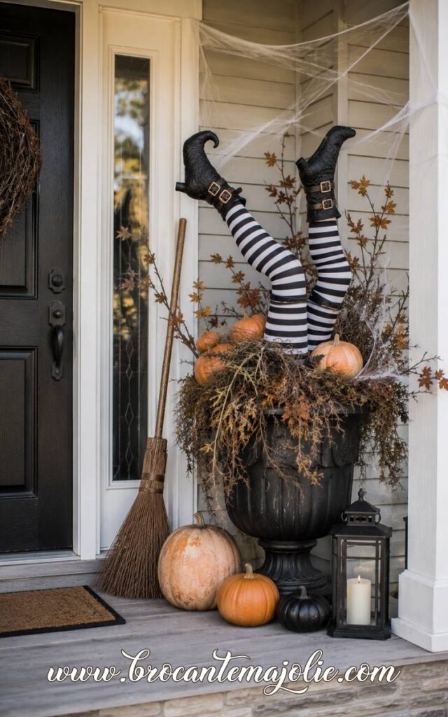 witch halloween porch
