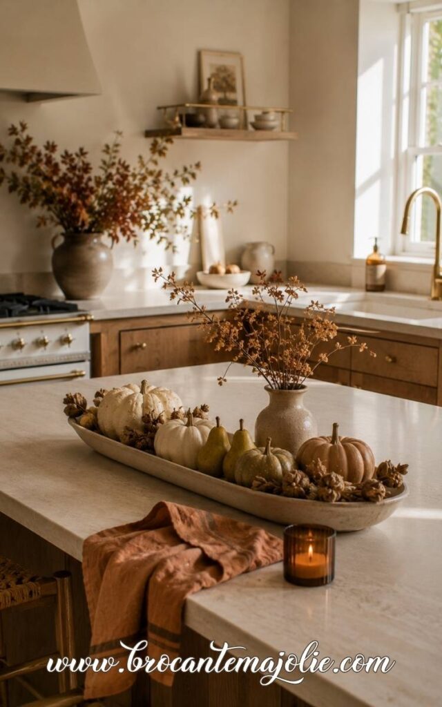 minimal fall decor kitchen