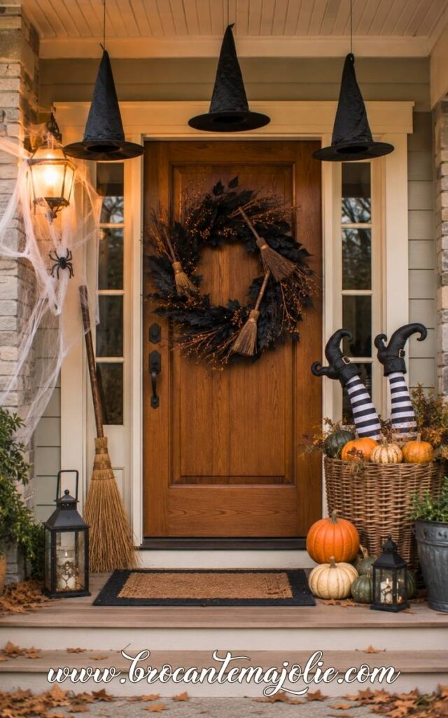 Witch Halloween Front Door Decor