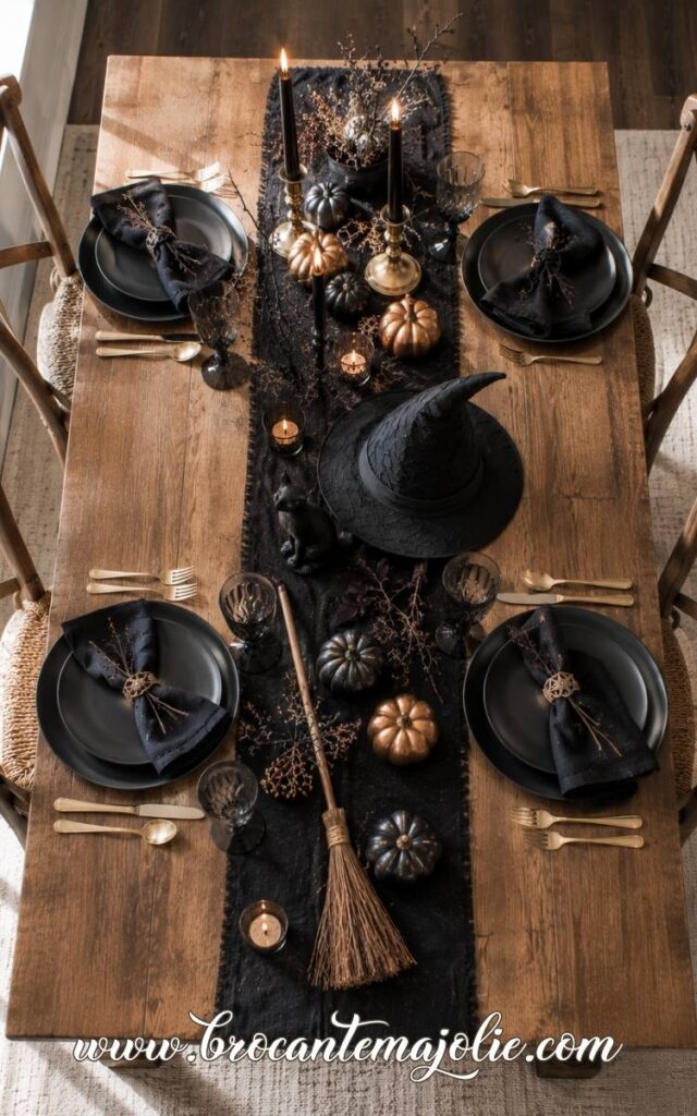 Witch Halloween Table Settings