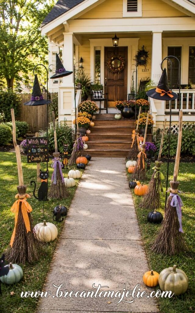 witch halloween walkway ideas yard