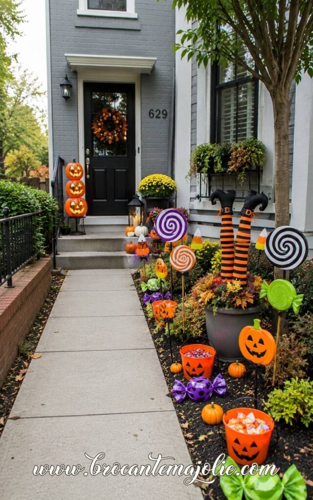 halloween walkway ideas yard