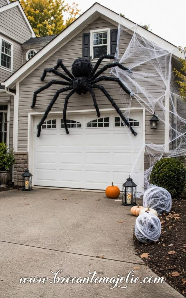 spider halloween driveway yard