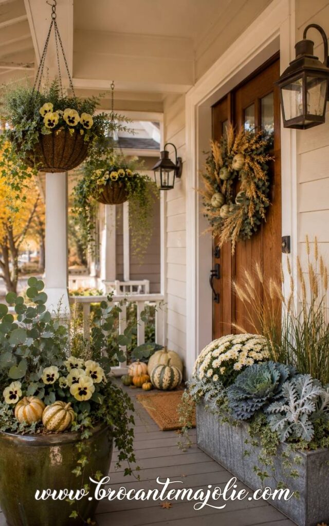 fall front door planters