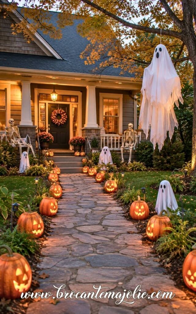 halloween walkway ideas yard