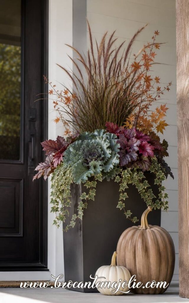 low maintenance fall outdoor planter