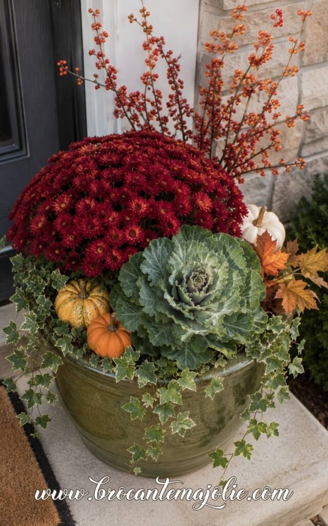 low maintenance fall outdoor planter ideas