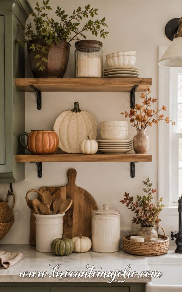fall kitchen pumpkin decor