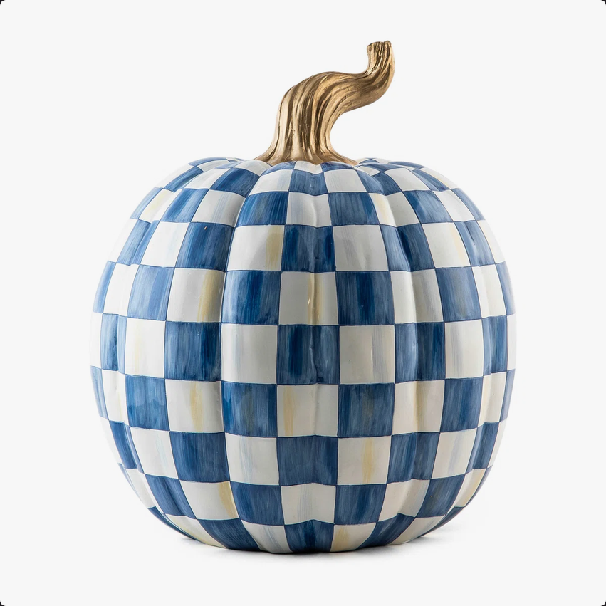 MacKenzie-Childs Check Large Pumpkin Decorative Accent & Reviews | Wayfair