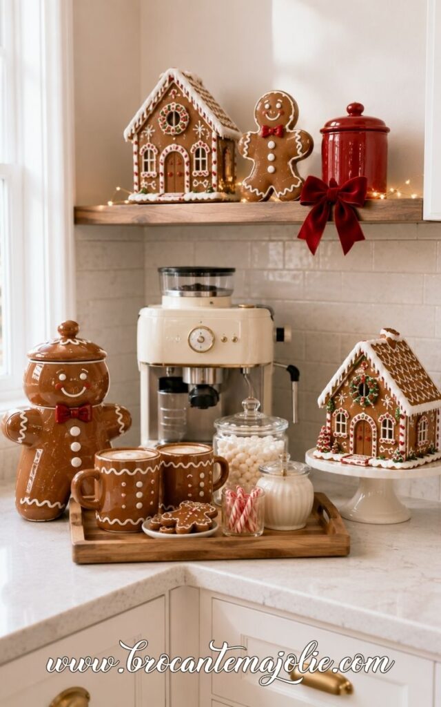 gingerbread coffee station