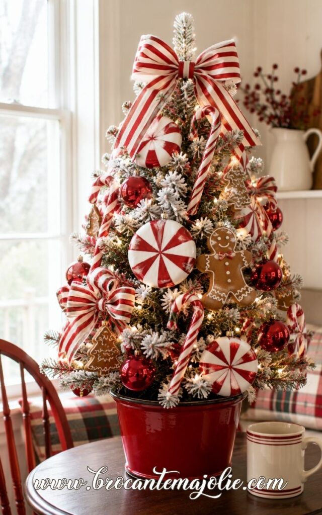 candy cane mini christmas tree