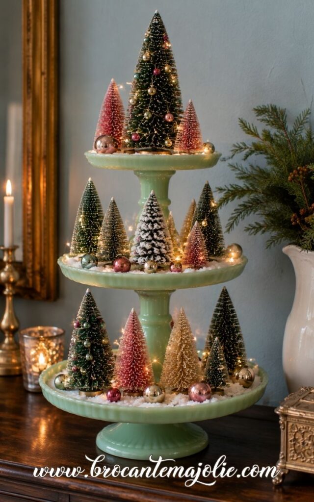 mini christmas tree display