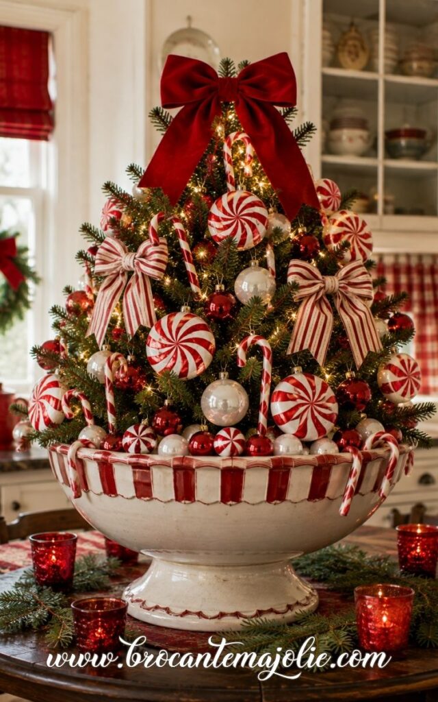 candy cane mini christmas tree