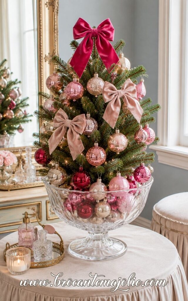 pink mini christmas tree