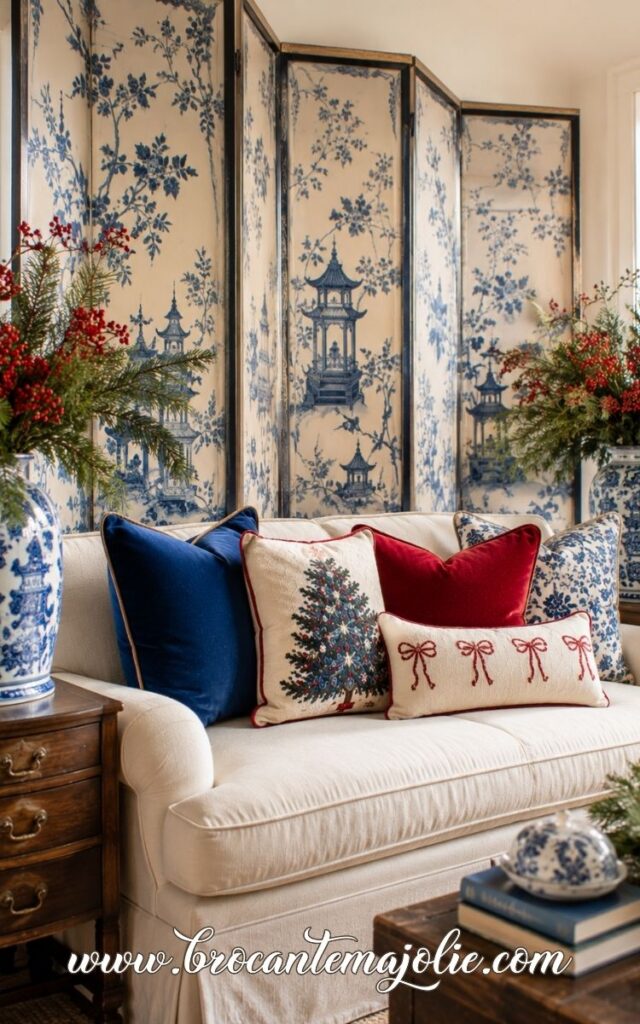christmas couch decor