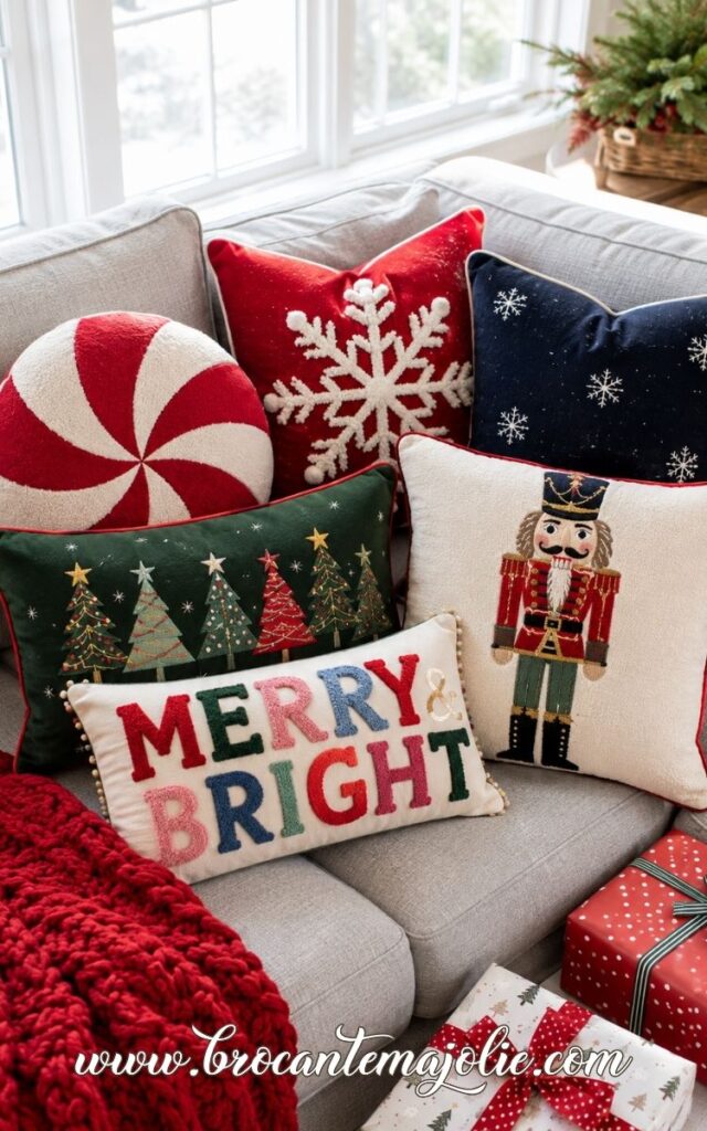christmas couch decor