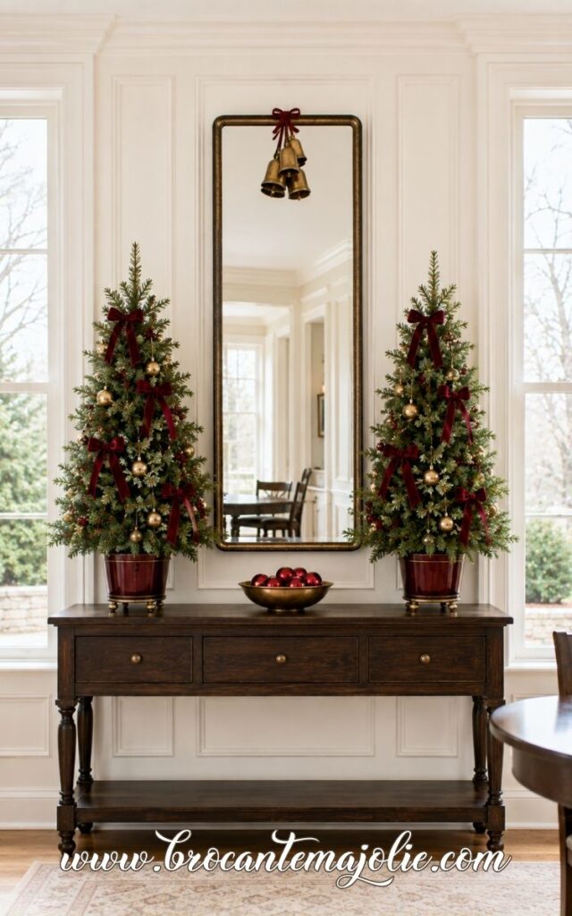 classy christmas mirror decor