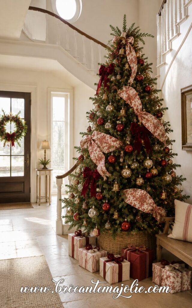 red french country christmas tree