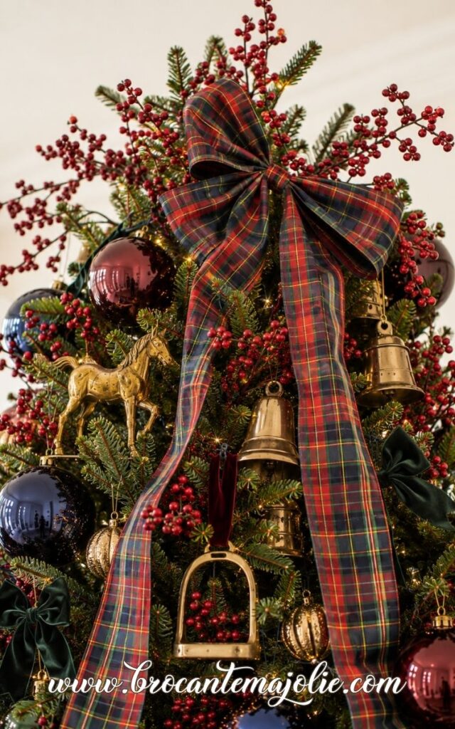 ralph lauren christmas tree tartan ribbon