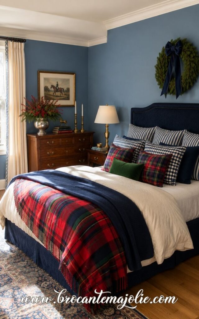 ralph lauren christmas bedroom plaid bedding