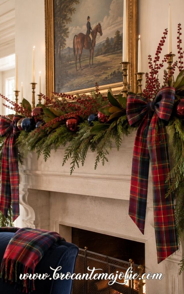 ralph lauren christmas mantel decor