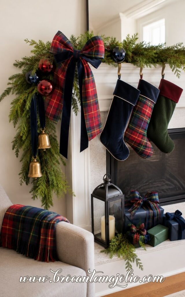 ralph lauren christmas living room mantel