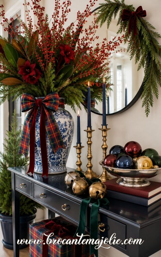 ralph lauren christmas console table