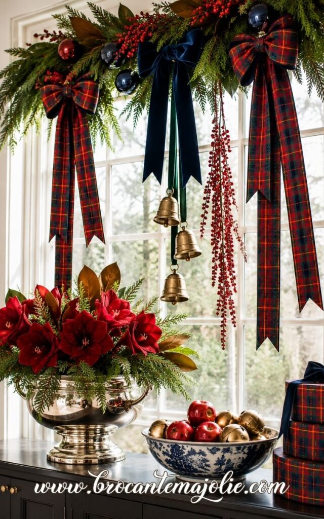 ralph lauren christmas decor by the window