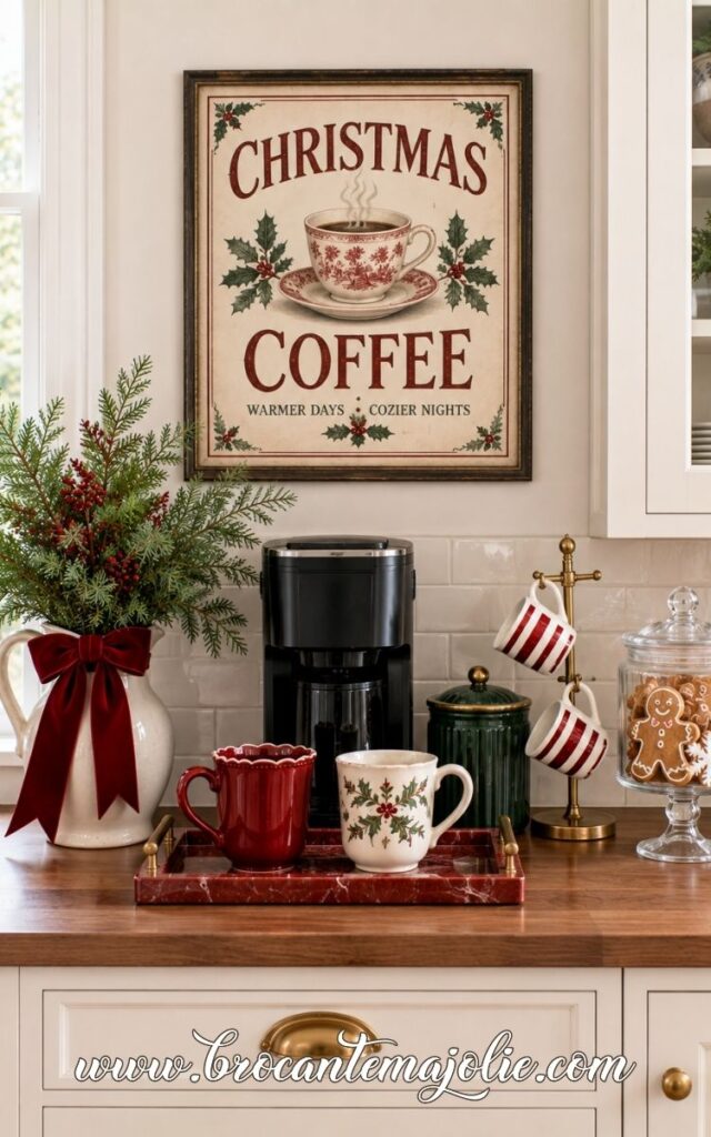 christmas coffee bar sign