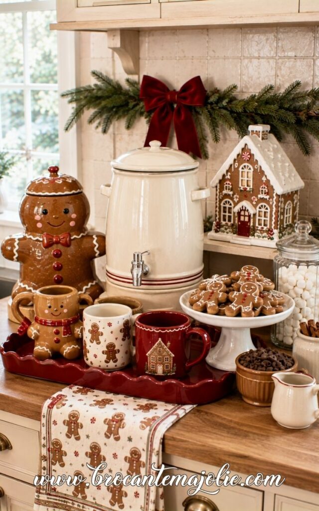 gingerbread hot chocolate station